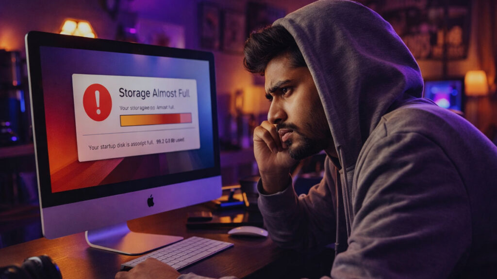 Free up storage on Mac with this ultimate 2026 SSD cleanup guide. Learn how to remove hidden cache, Chrome data, iPhone backups, and PowerPoint temp files to reclaim 20–100GB safely.