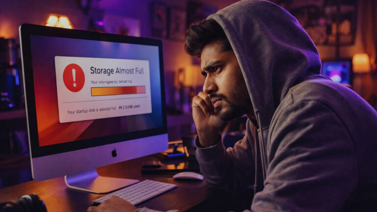 Free up storage on Mac with this ultimate 2026 SSD cleanup guide. Learn how to remove hidden cache, Chrome data, iPhone backups, and PowerPoint temp files to reclaim 20–100GB safely.